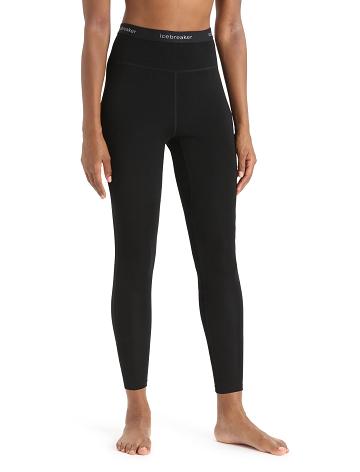 Black Icebreaker 15.5 Merino Thermal Women's Leggings | AU 1538SGLO